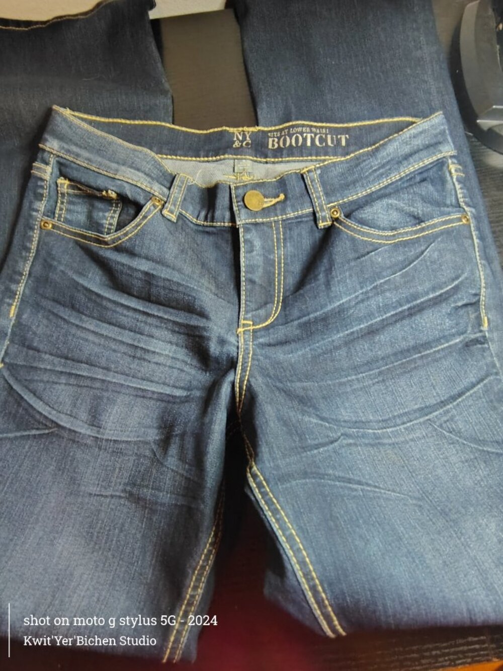 NY & C Bootcut Jeans Women's Blue Denim 6